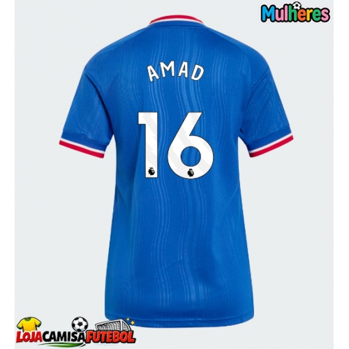 Camisa de Futebol Manchester United Amad Diallo #16 Equipamento Secundário Mulheres 2026-27 Manga Curta